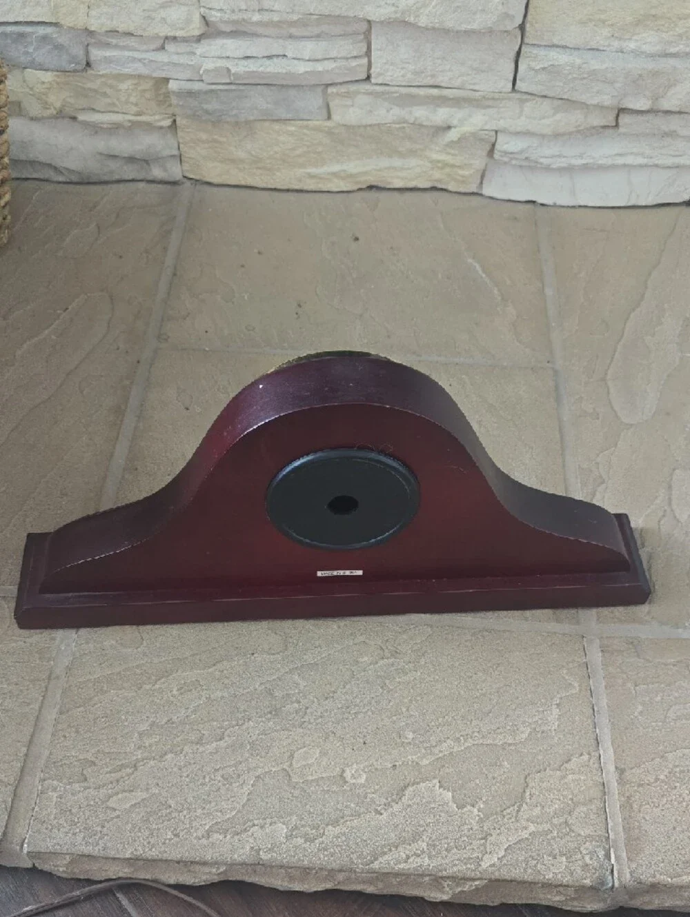 Elegant Mantel Clock in Mahogany Finish with Roman Dial